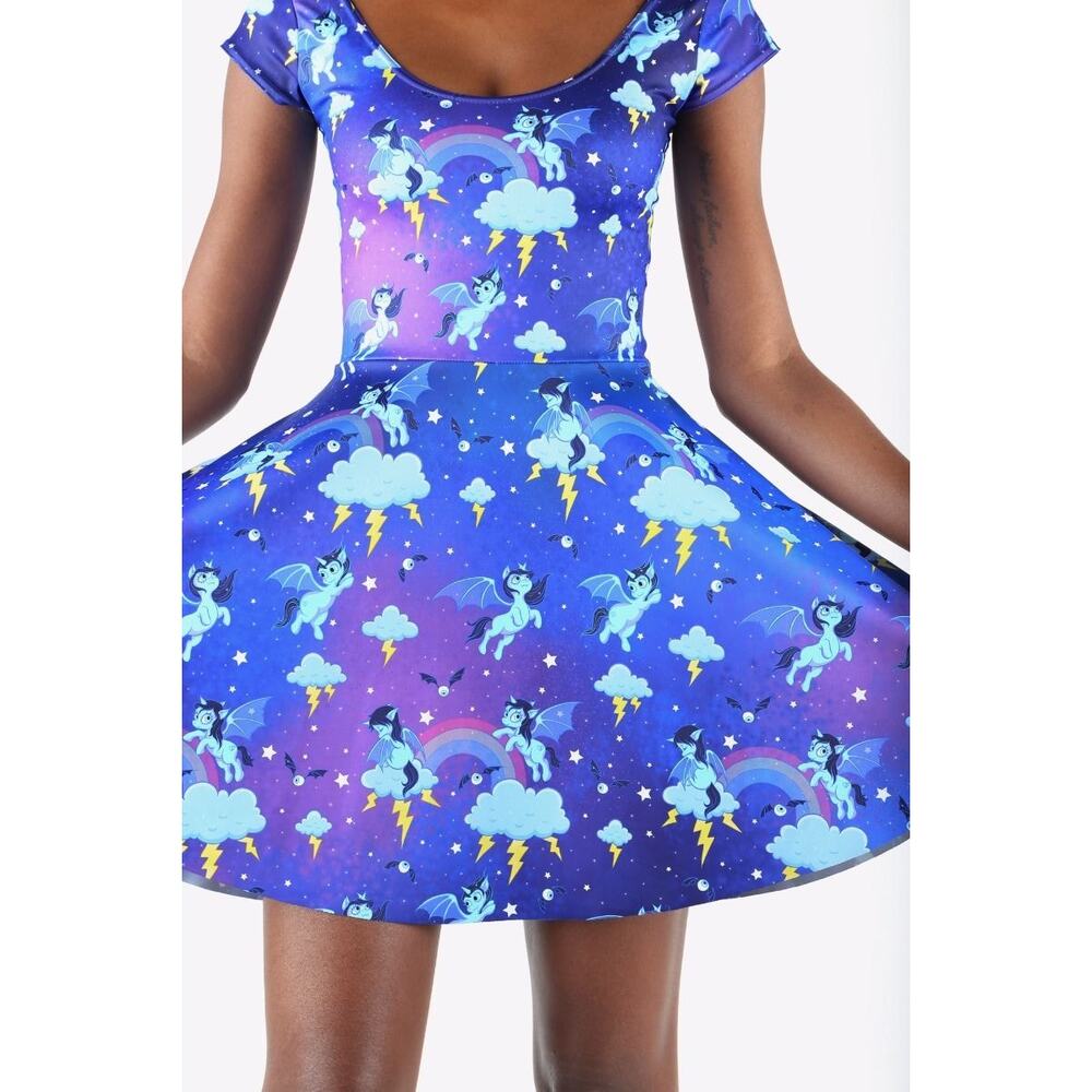 Blackmilk Clothing So cute I could die cap sleeve dress Large